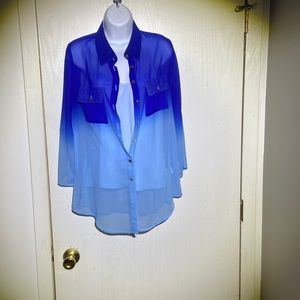 Sheer top with matching camisole Sz M Worn once